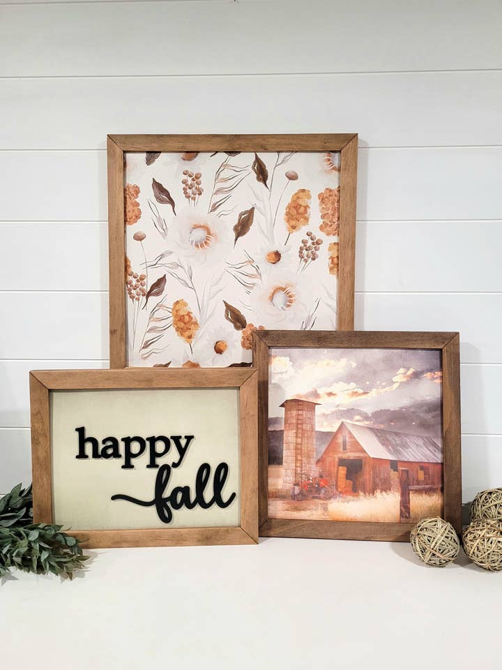 Floral | Silo | Happy Fall - Fall Sign Bundle for wholesale by Jolie Mae Collections