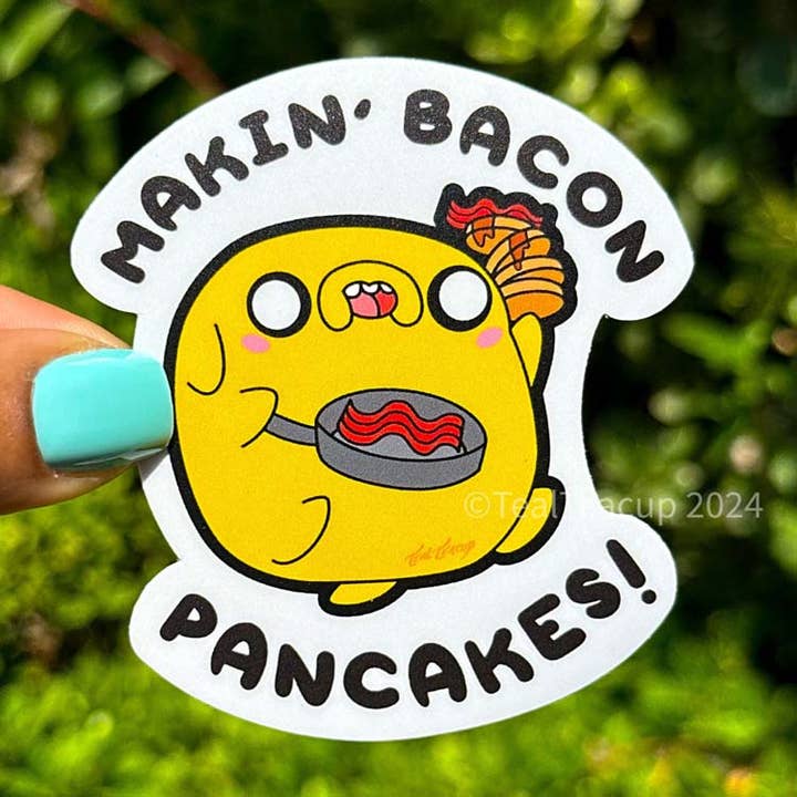 Makin Bacon Pancakes Sticker for wholesale by TealTeacup