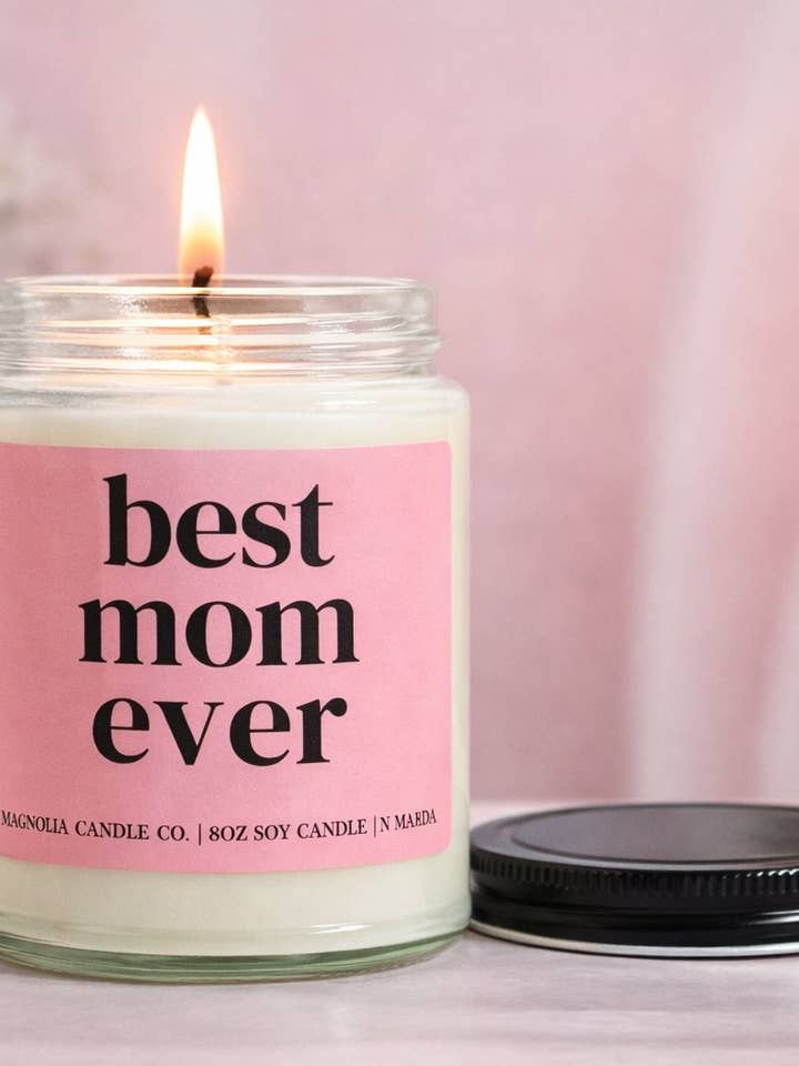 MEILLEURE MAMAN DE TOUS LES TEMPS | Bougie SPÉCIALE Fête des Mères | 8oz pour la vente par Magnolia Candle Company