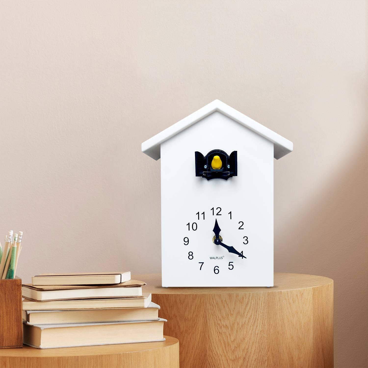 Walplus - Wholesale Wall Clock - White Cuckoo Clock - Yellow Window2