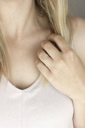 Fawn And Rose - Wholesale Band/Stacked Ring - Sterling Silver Zero Waste Pebble Ring1