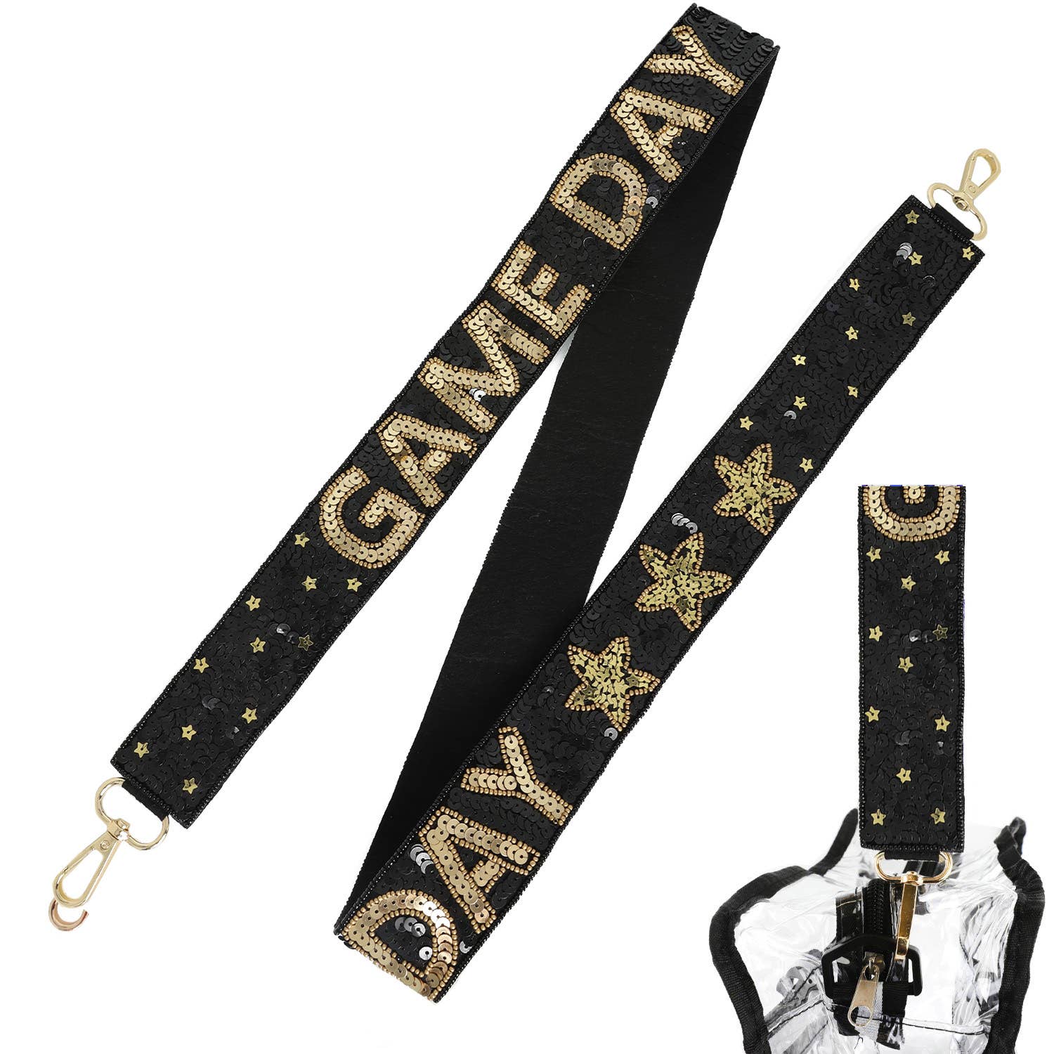 SP Sophia Collection - Wholesale Bag Strap - Women's - Game Day Sequin Star Patter Shoulder Bag Strap4