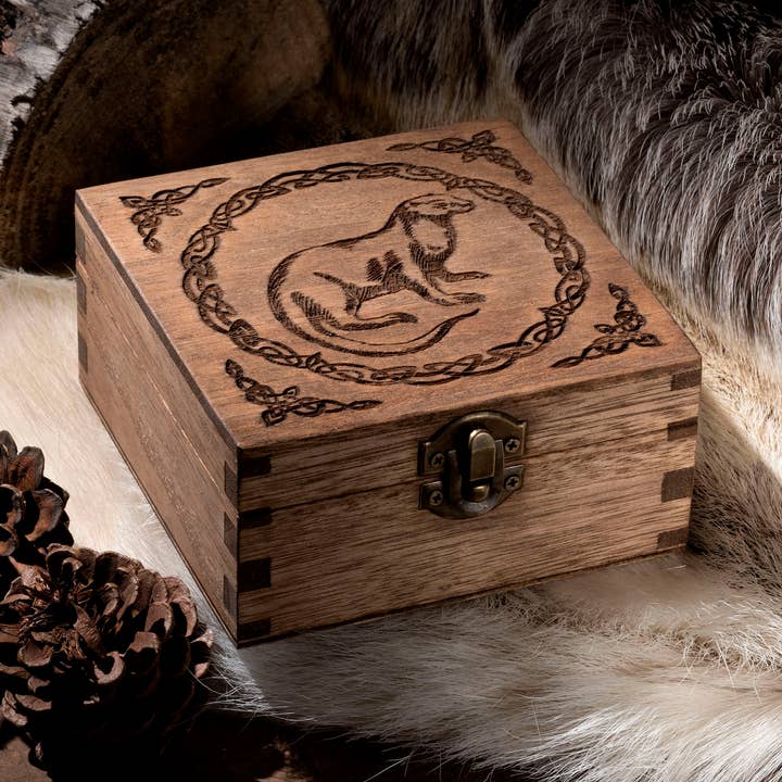 Wooden Otter Trinket Storage Box for wholesale by Critit