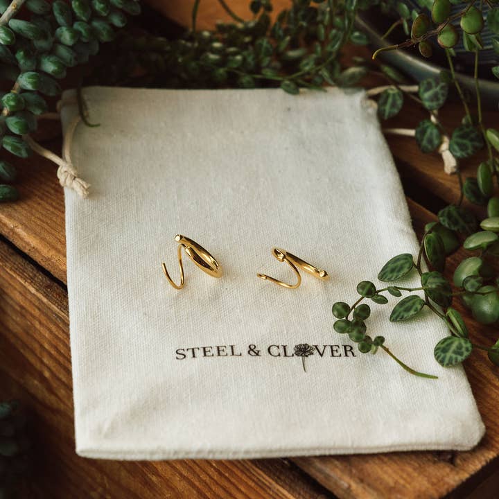 Steel & Clover - Wholesale Hoop Earrings - Gage Modern Twist Earrings