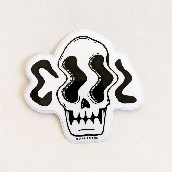 Cool Skull - Sticker vinyle fait main pour la vente par Despair Factory