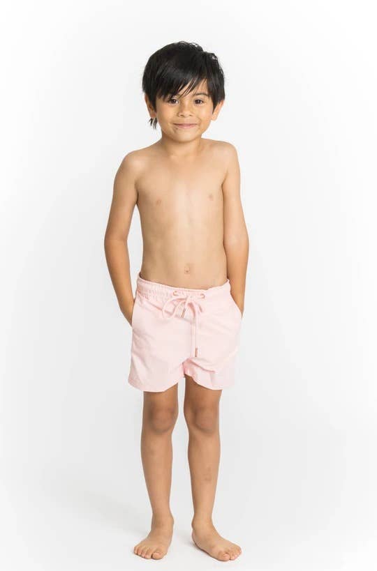 Fiola Rose Swim - Wholesale Swim Shorts - Kids - Boy's Swim Trunks in Rose Quartz