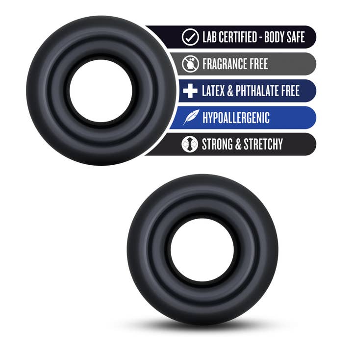 Blush - Wholesale Sex Toy - Stay Hard - Donut Rings Oversized - Black