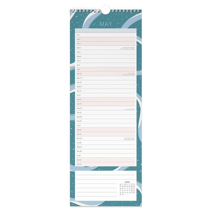 Busy B – wholesale Calendar – 2026 Slim Wall Calendar with Notes, Hook & Storage Pocket2