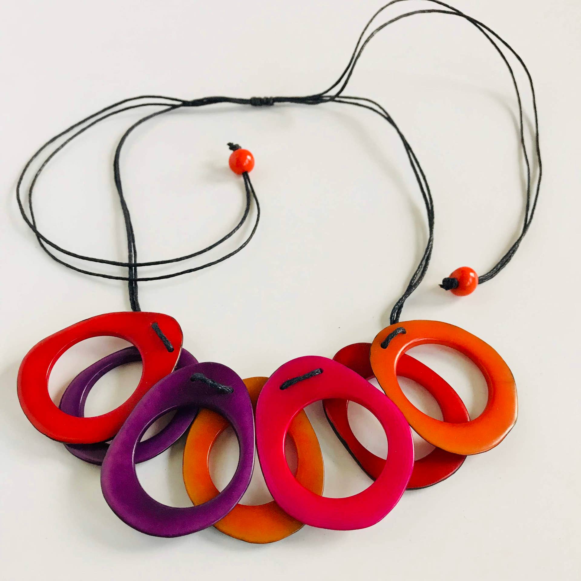 Belart Fair Trade - Vente Colliers plastrons - Collier Tagua 7 Ojete Subá5