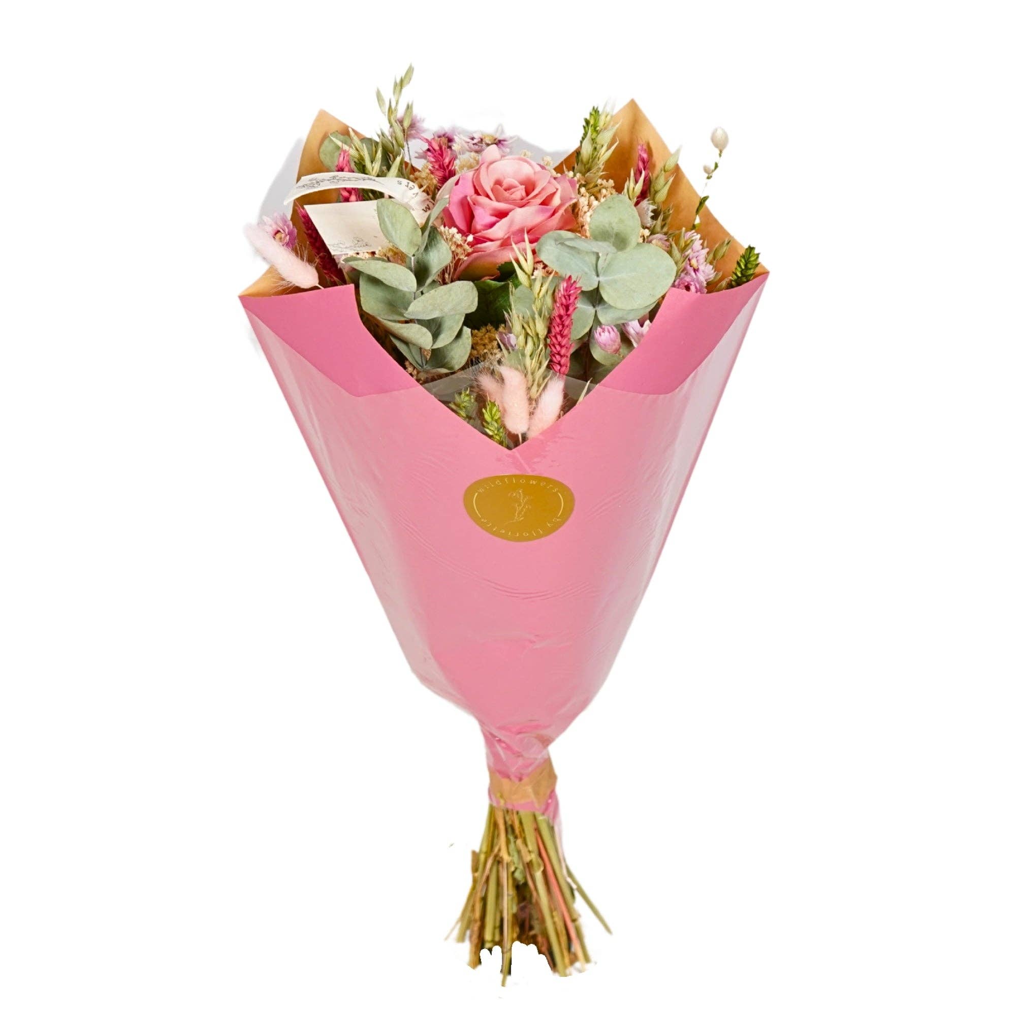 Wildflowers by Floriette – wholesale Artificial flowers – Romantic Bouquet - Pink Rose Artificial - Medium2