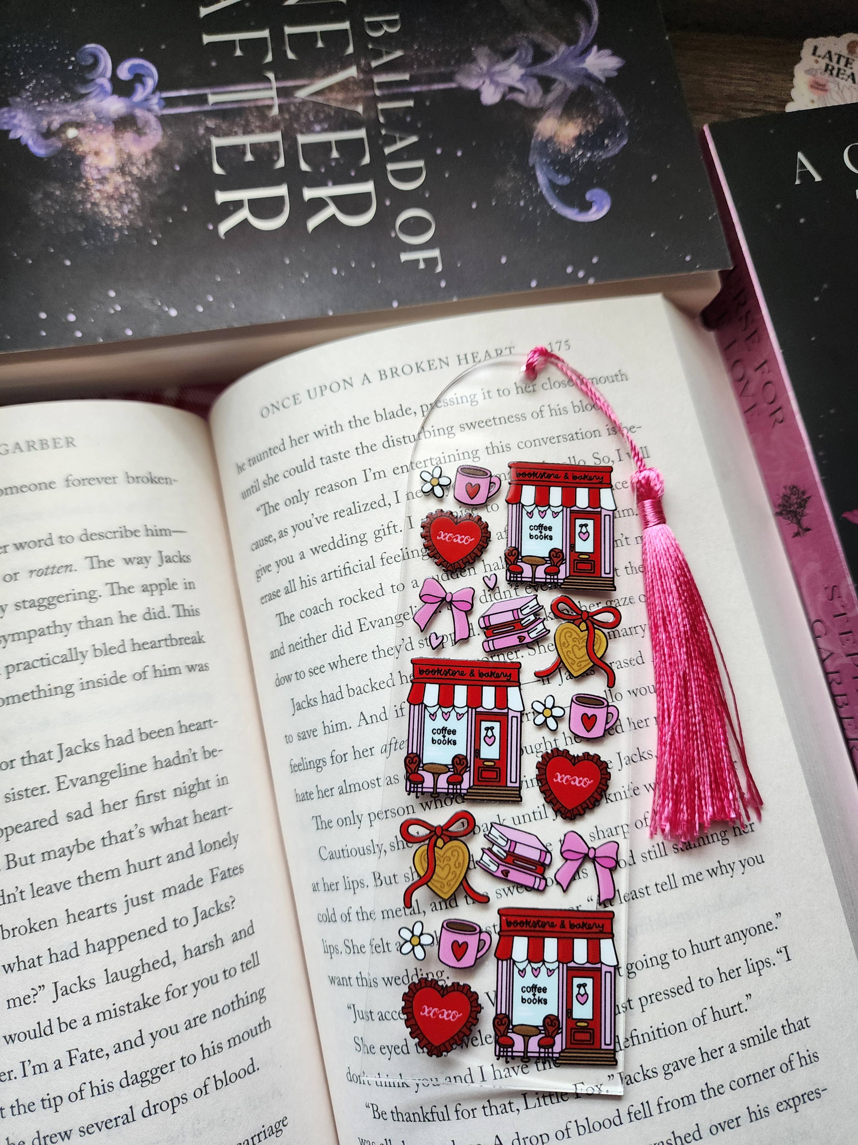 Sun Moon & Stars Co. - Wholesale Bookmark - Valentine's Bookstore Acrylic Bookmark| Book Accessories1