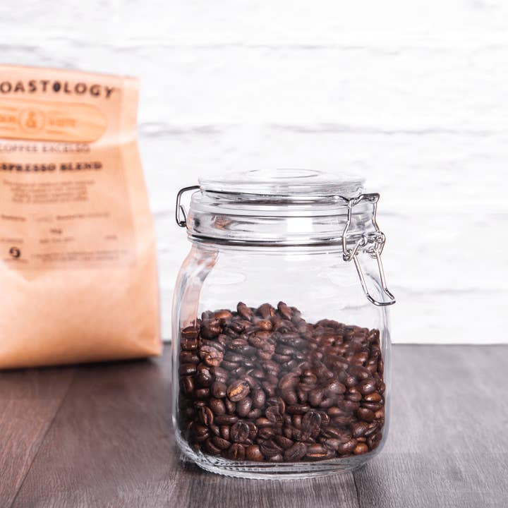 1L Glass Storage Jars with Clip Top Lid - Set of 6 | M&W for wholesale by Maison & White