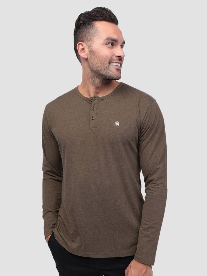 INTO THE AM – Großhandel T-Shirt – Herren – Langarm-Henley-Shirt für Herren (Marke)22