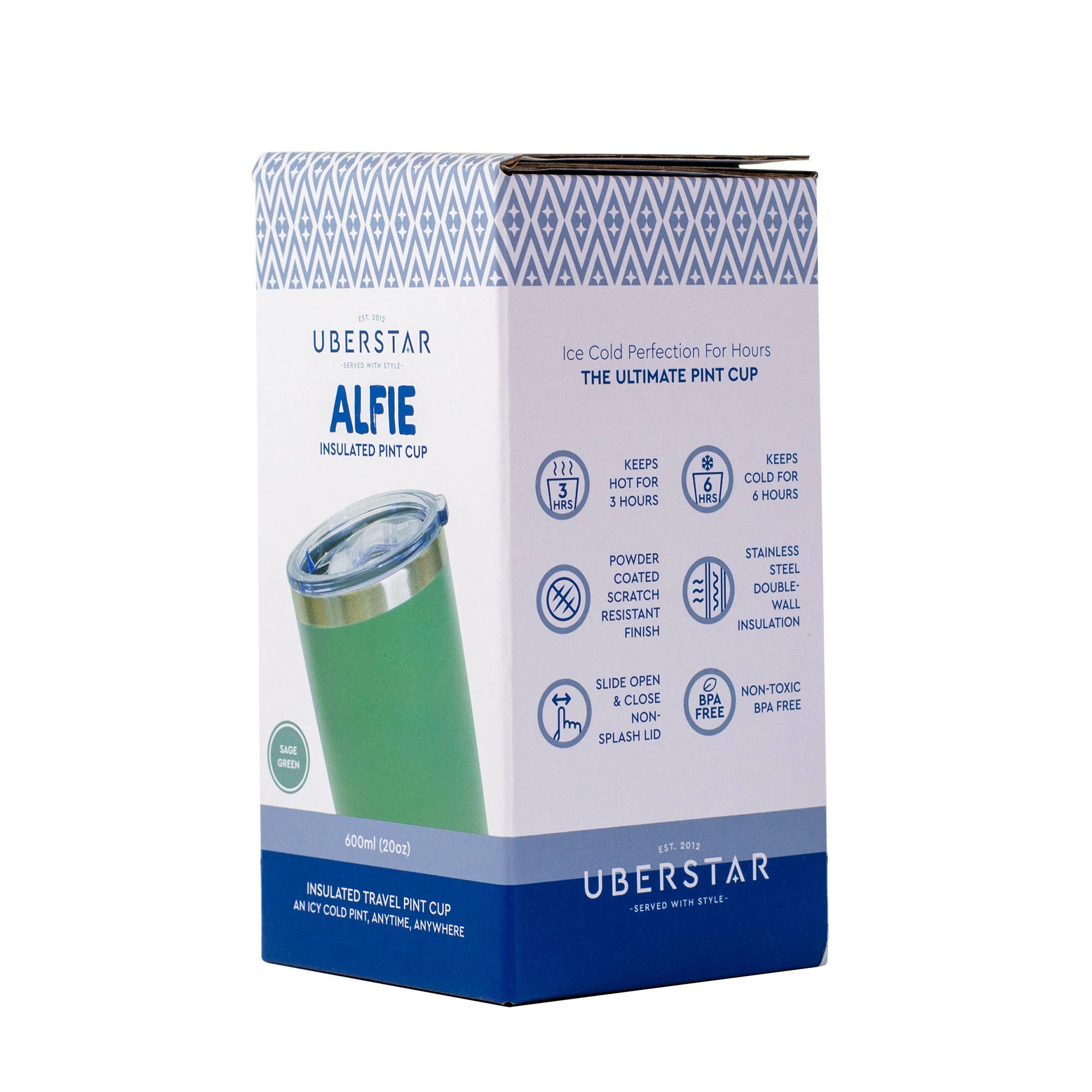 UBERSTAR – wholesale Insulated mug/tumbler – CLEARANCE - Insulated Travel Beer Pint Cup 600ml (20oz)3