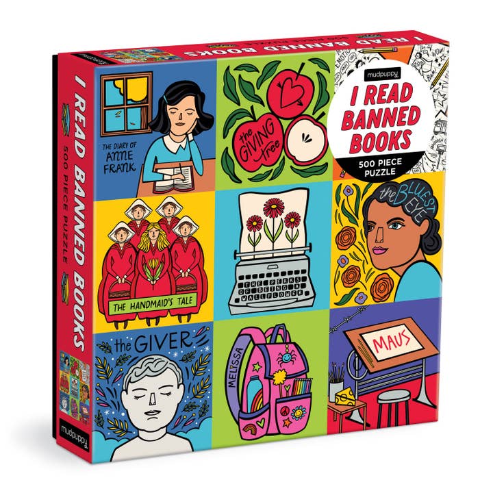 Chronicle Books - Wholesale Puzzle - Adult - I Read Banned Books 500 Piece Family Puzzle