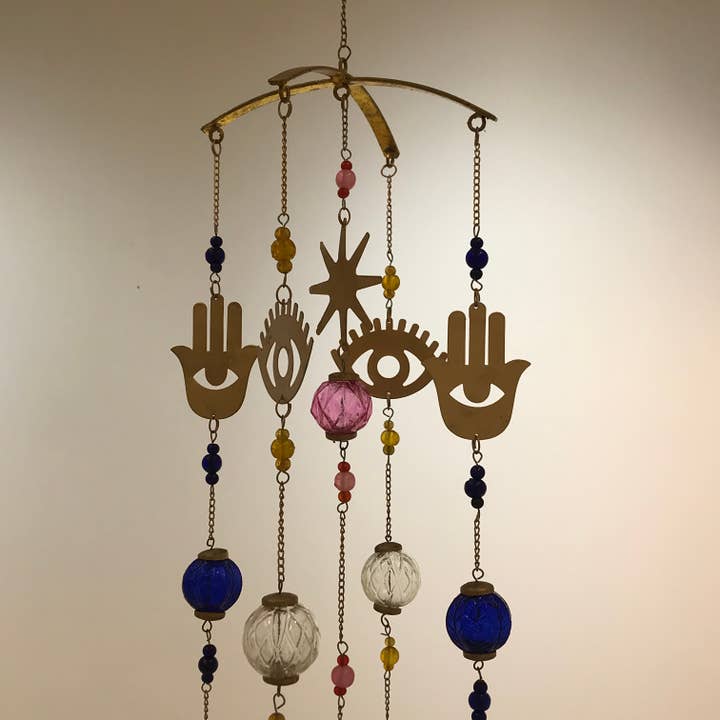Wilco Home - Wholesale Suncatcher - Gypsy Stained Glass w/ Ornaments & Metal Sun Catcher