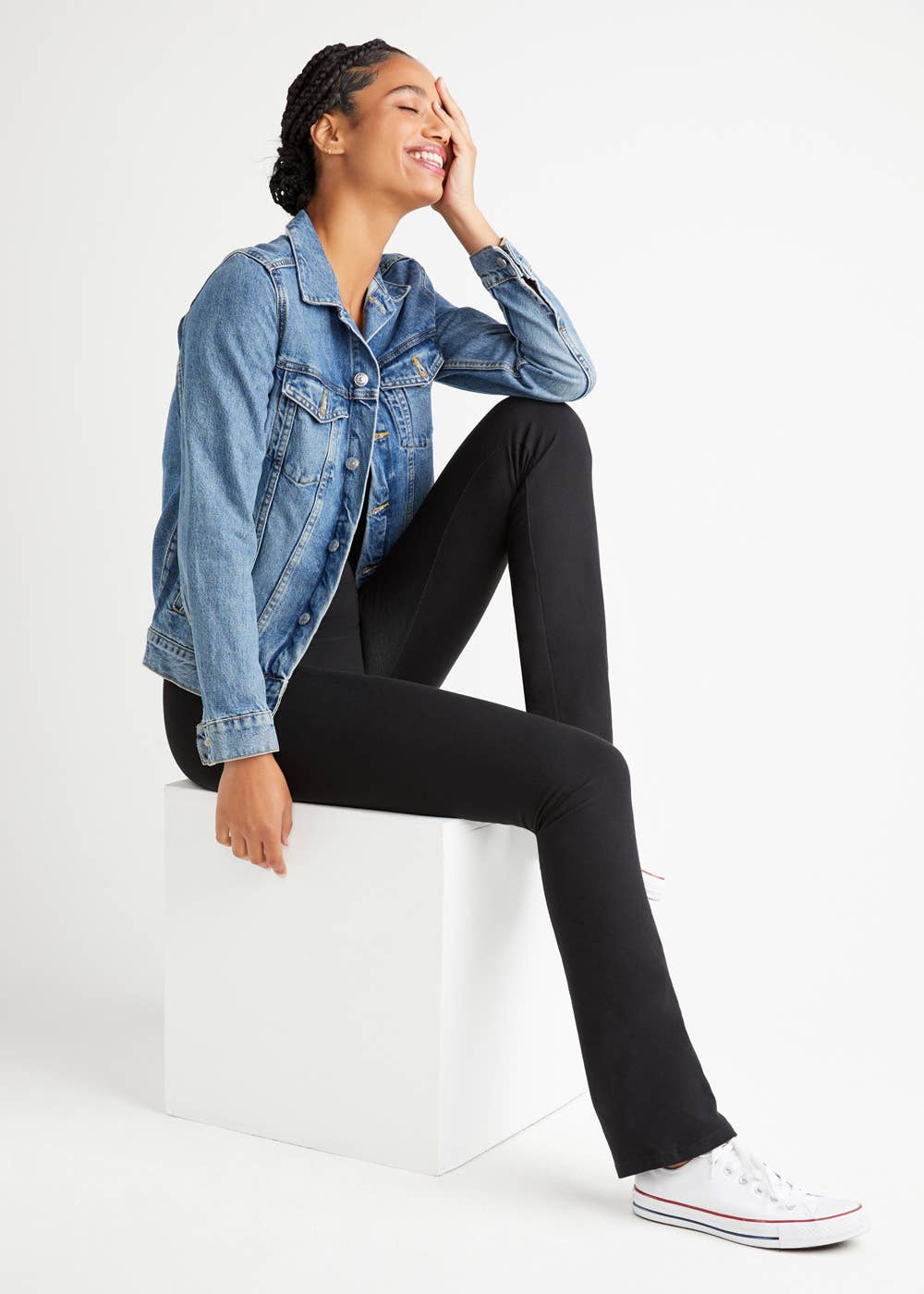 Black Jodi Slim Bootcut Shaping Legging - 360Sculpt™ Cotton - Plus for wholesale on Faire3