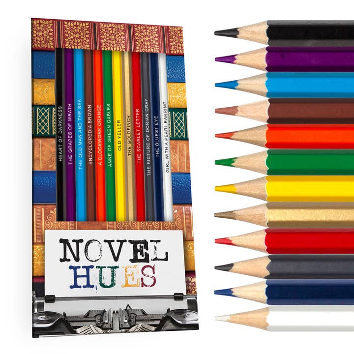 Pop Colors – wholesale Gag gift/novelty gift – Novel Hues Colored Pencils for Fans of Classic Literature