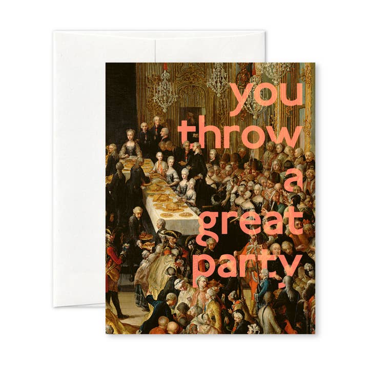 "Du holder en fantastisk fest" A2 tak-kort for engroshandel hos Pictrix Design