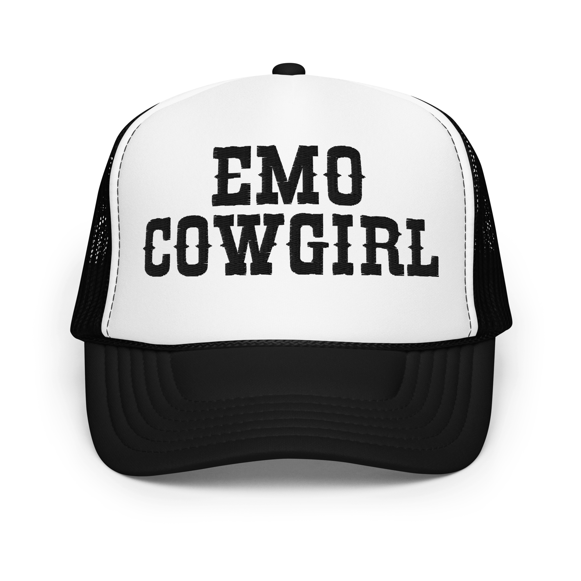 Goth Cloth Co. - Wholesale Trucker Hat - Women's - Emo Cowgirl Embroidered Foam Trucker Hat28