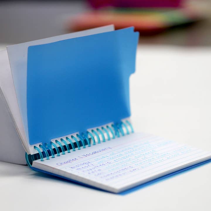 BAZIC Products - Wholesale Notepad - View Poly Ruled Index Card w/ Divider 3" x 5" 50 Ct.