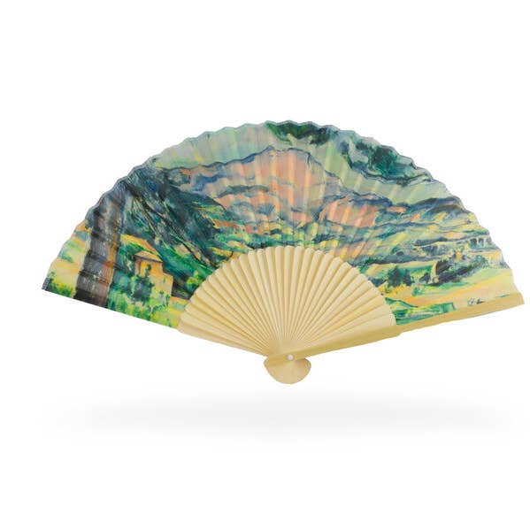 MUSEUM WEBSHOP - Wholesale Handheld folding fan - Hand Fan, Bamboo, Cézanne, La Montagne Sainte-Victoire0