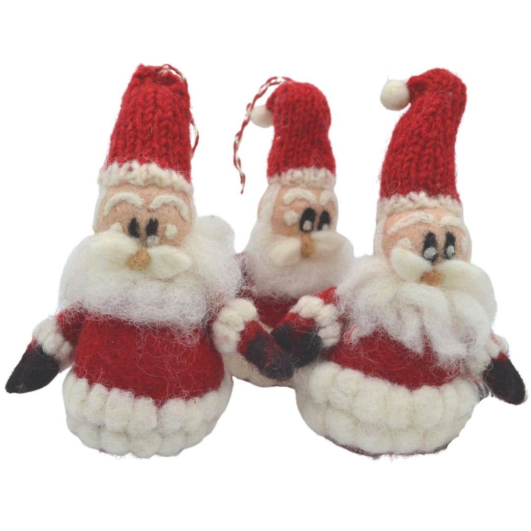Didi Bahini Fair Trade – wholesale Ornament – Santa Claus Felt Ornament2