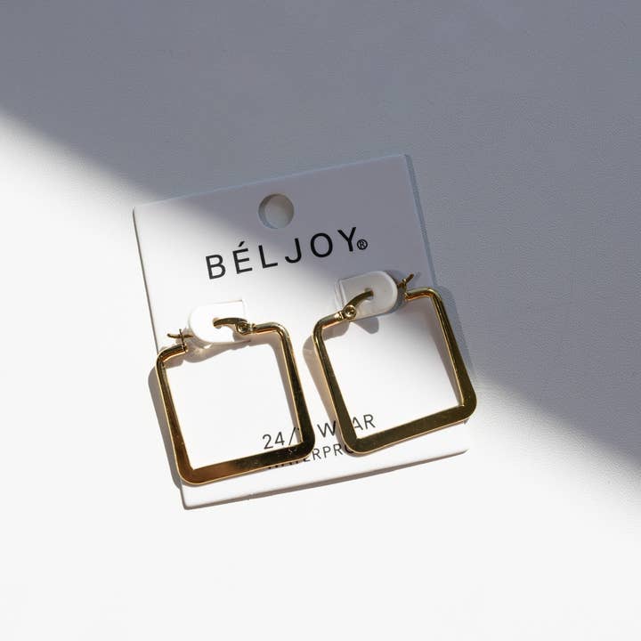 BELJOY - Wholesale Hoop Earrings - Eudora Square Hoop Earrings0
