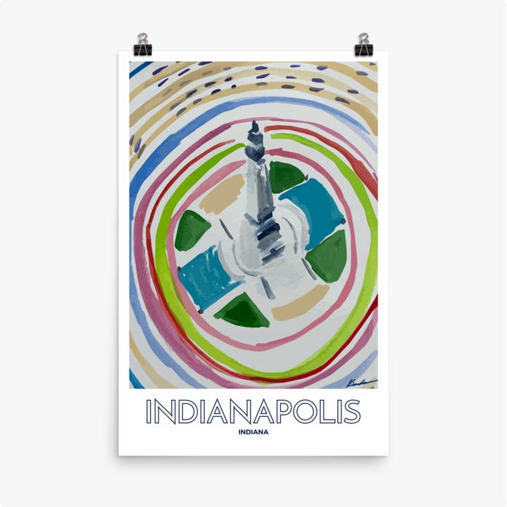 Cercle du monument d'Indianapolis pour la vente par Kim Lyon Design