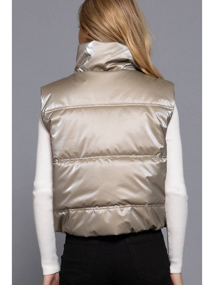 Active Basic | Active USA - Wholesale Outerwear Vest - Women's - High Neck Zip Up Vest6