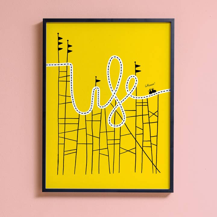 Life is a rollercoaster – Art print for wholesale by Stoats & Weasels