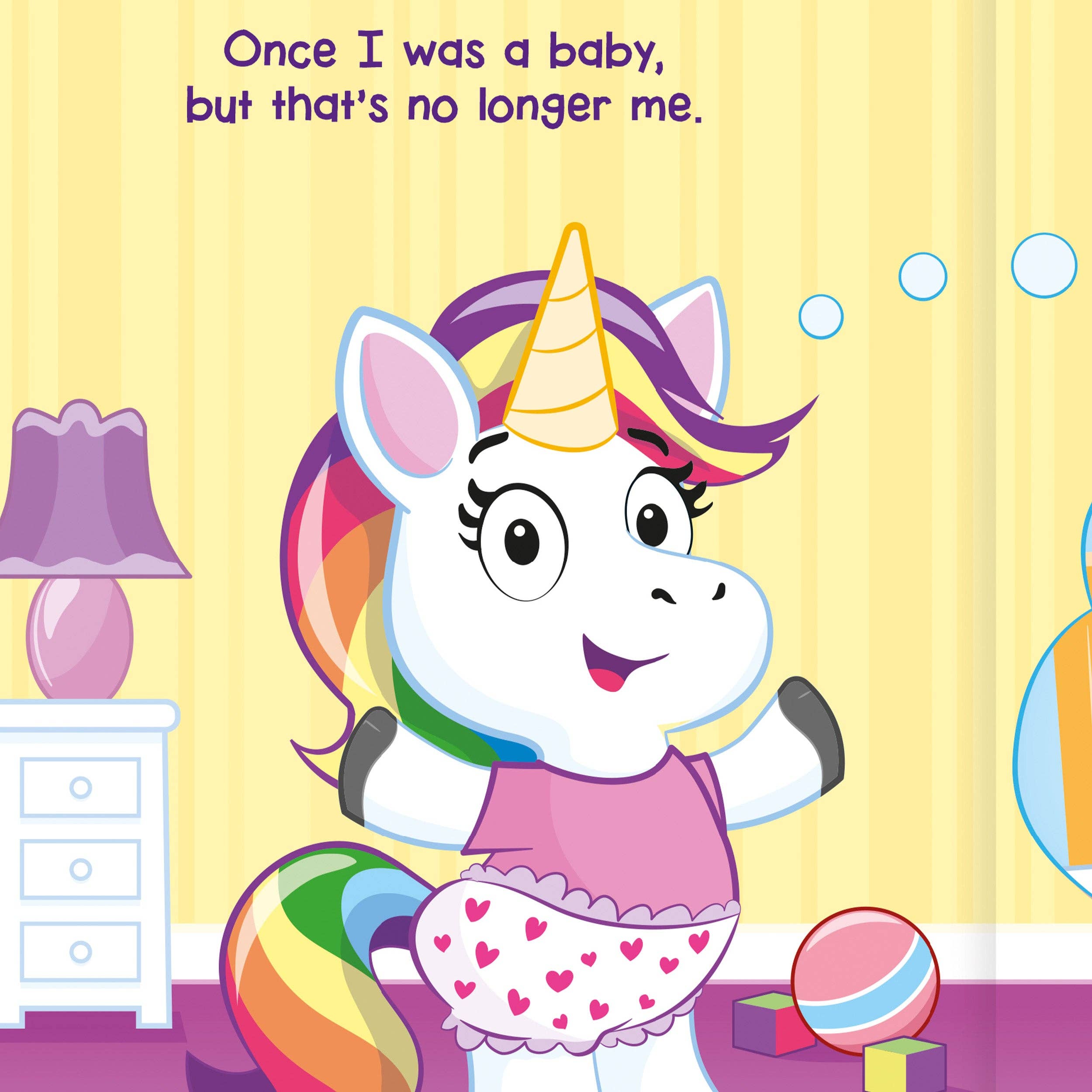 Robert Frederick Ltd – wholesale Förskolebok (3–5) – Enhörningspotta - Lär dig använda toaletten - Barnens pekbok1