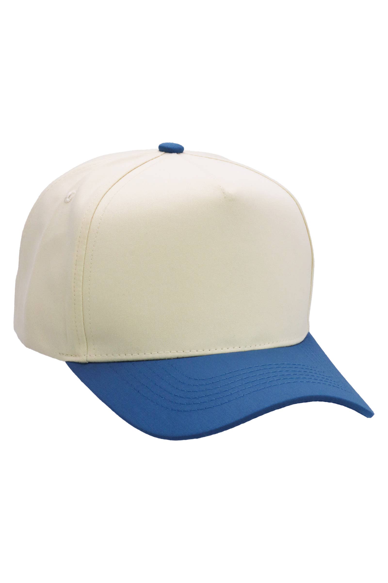 Cap Zone - Wholesale Baseball Cap - Unisex - Two Tone Beige Upper Five Panel Baseball Cap26