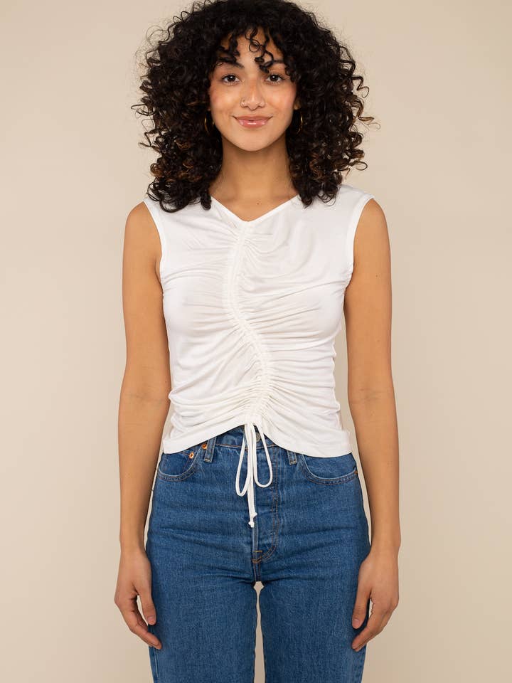 NLT - Wholesale Tank Top - Women's - Wavey Shirred Tank