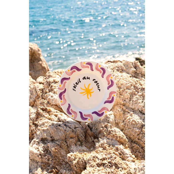 ACTOS - Wholesale Dinner Plate - Cala Secreta pink ceramic dessert plate 3