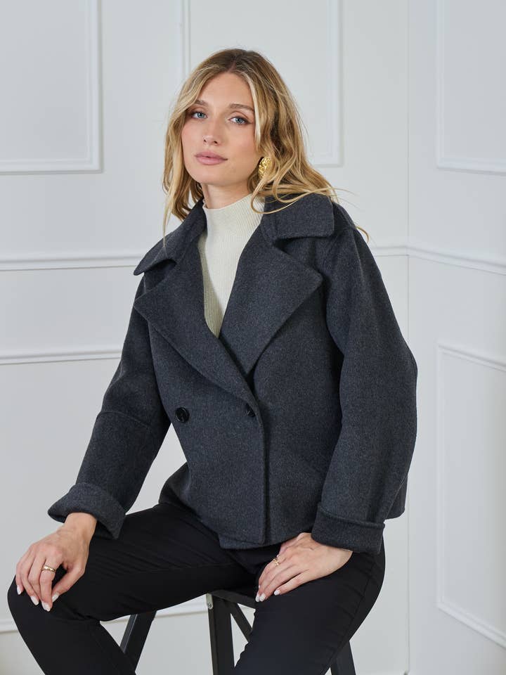 LULUMARY - Wholesale Coat - Women's - Peacoat V3269