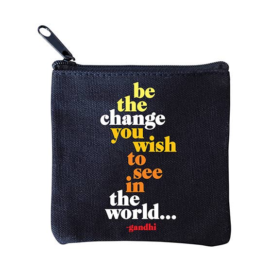 Mini Pouches - MPD56 - Be The Change (Gandhi) for wholesale by Quotable