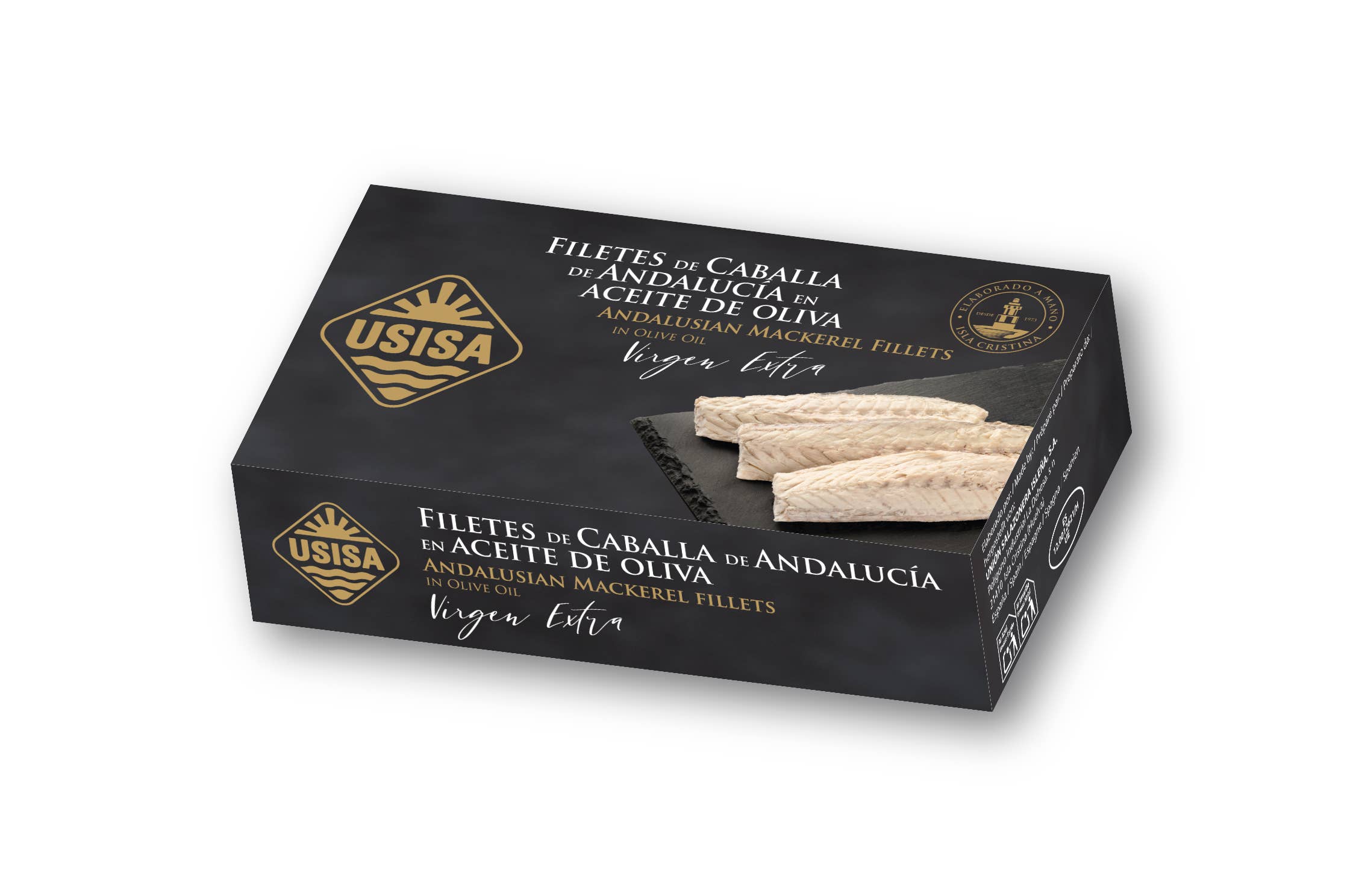 Unión Salazonera Isleña - Venta al por mayor Conservas de pescado - USISA- FILETES DE CABALLA DE ANDALUCIA ACEITE OLIVA VIRGEN 2