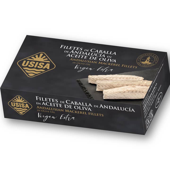 Unión Salazonera Isleña - Vendita all'ingrosso Pesce in scatola - USISA - FILETTI DI SGOMBRO DELL'ANDALUSIA OLIO D'OLIVA VERGINE2