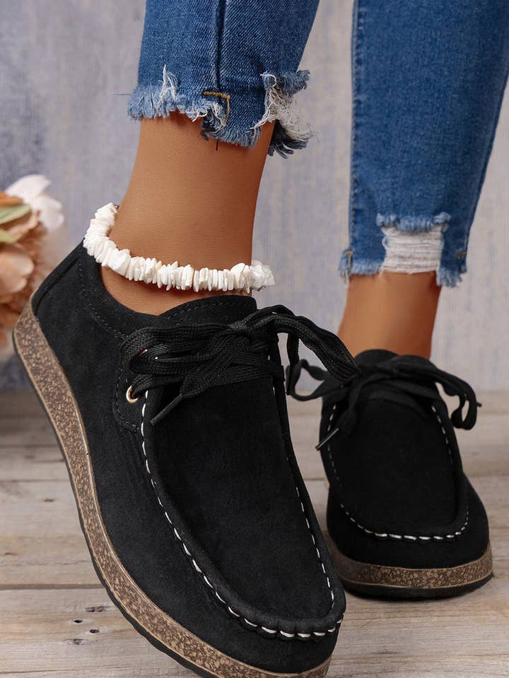 Sutton Thick Sole Lace-up Casual Shoes for wholesale by Poppy Lee Lane