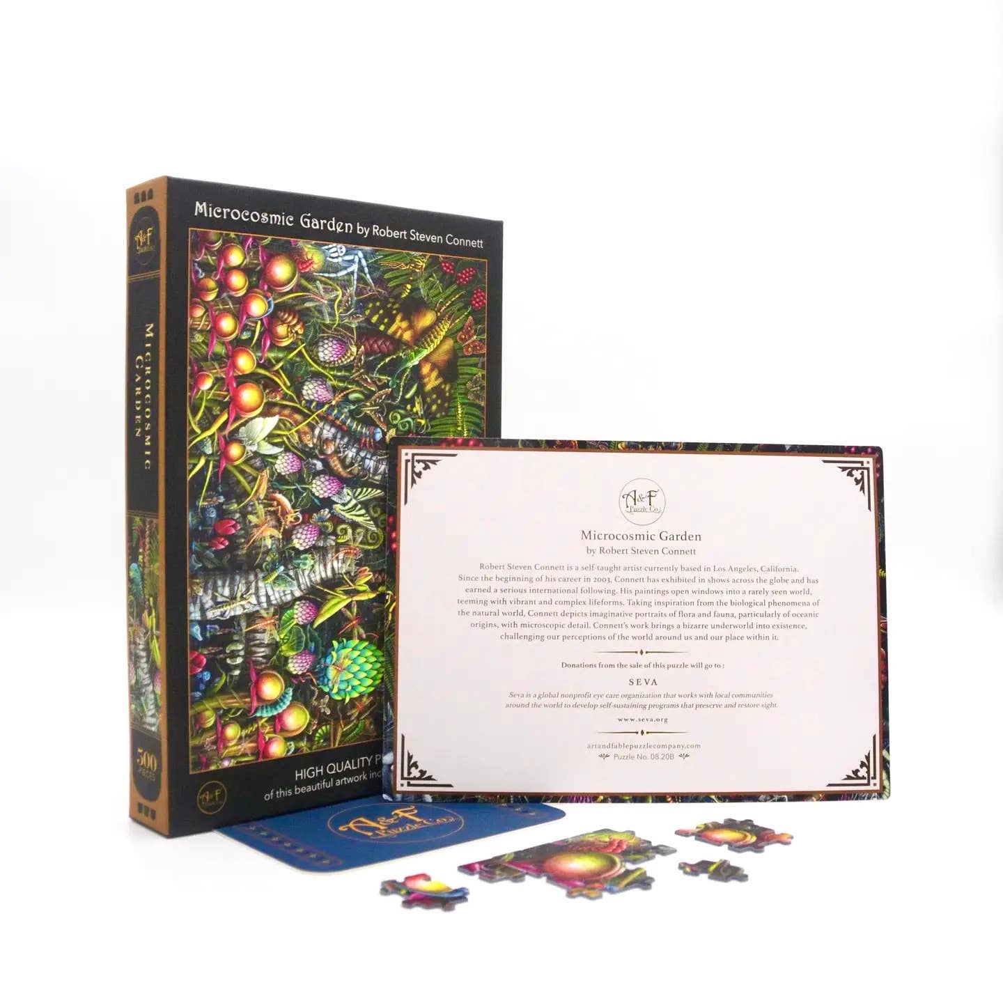 Art & Fable Puzzle Company, LLC - Vente Puzzle – adulte - Microcosmic Garden ; Puzzle 500 pièces au toucher velours4