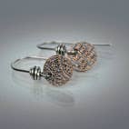 Etched Disc Earrings - Copper - Handmade for wholesale by CB&CO