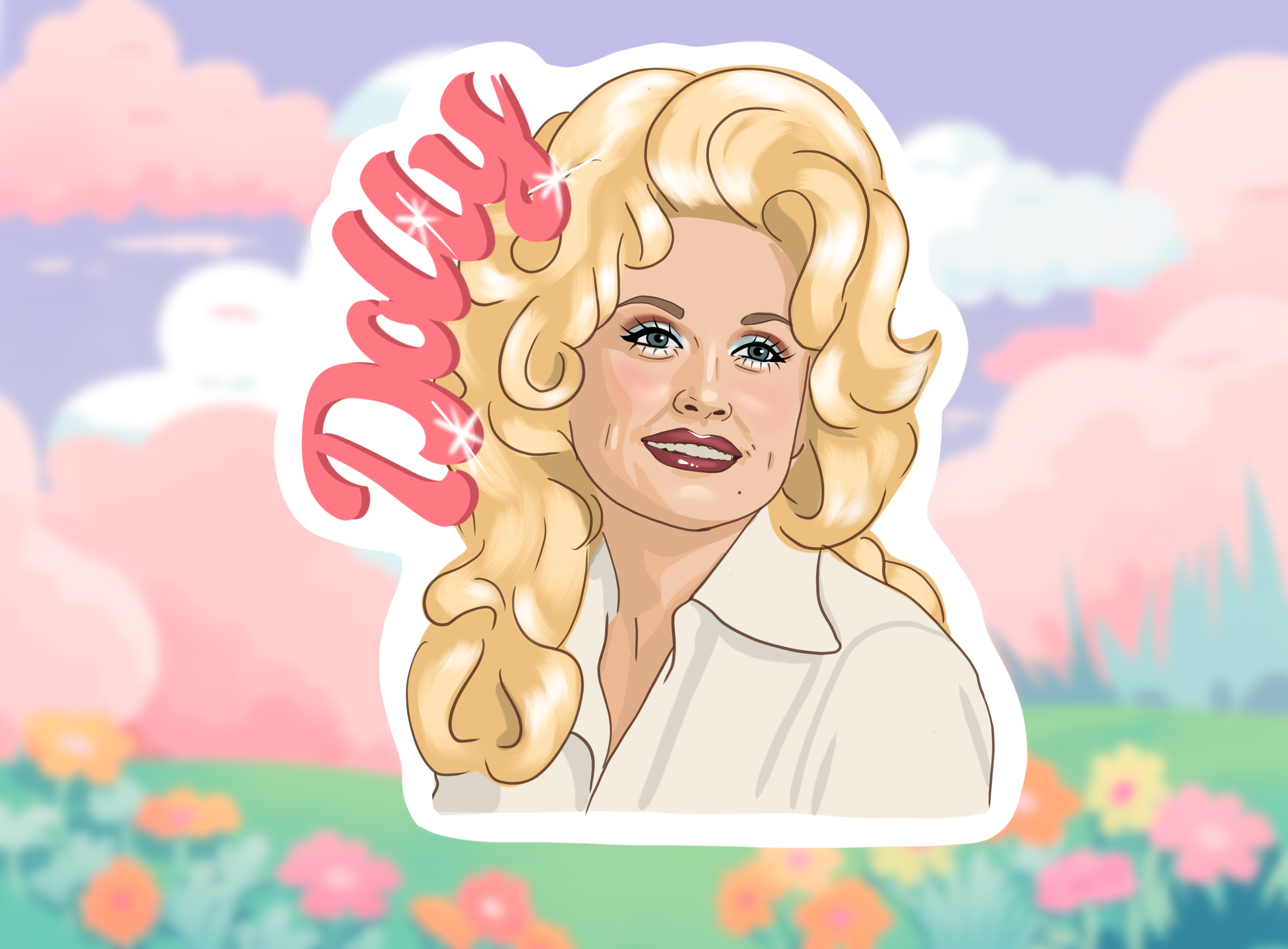 Cocollama Design - Wholesale Sticker - Dolly Parton sticker, funny sticker, stocking stuffer, gift, present, gift guide, vinyl sticker, waterproof0