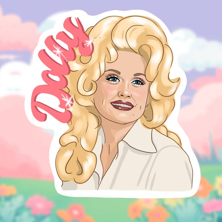 Dolly Parton-klistermærke, sjovt klistermærke, strømpefyld, gave, gave, gaveguide, vinylklistermærke, vandtæt for engroshandel hos Cocollama Design