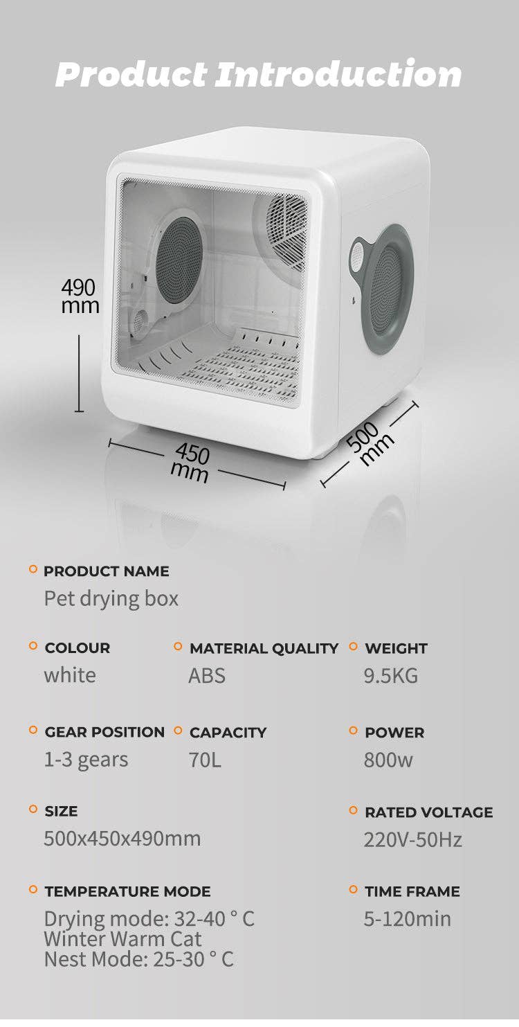 39F Inc. - Wholesale Pet Grooming Aid - Dog - Cream White Pet Dryer Room for Small Dogs and Cats2