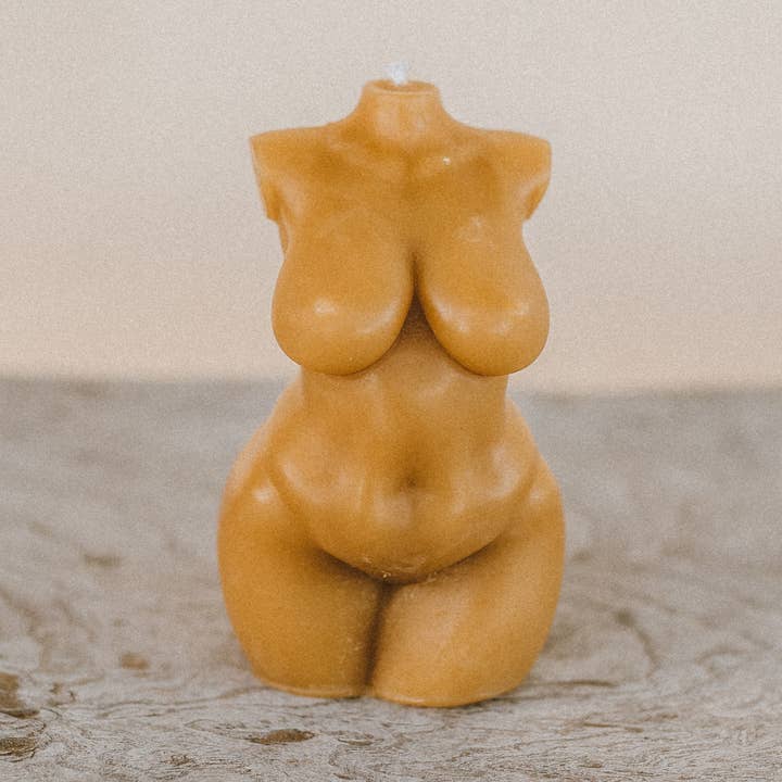 Mother Madre Bees - Wholesale Novelty Candle - Abundant Goddess — Beeswax Affirmation Candle