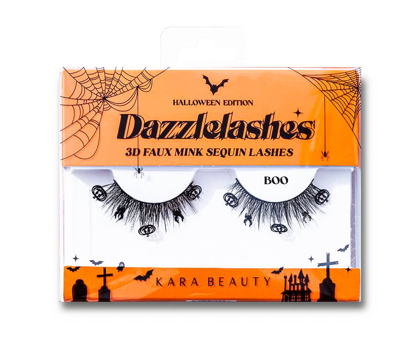 Kara Beauty - Vente Faux cils - Cils à paillettes 3D en faux vison HALLOWEEN Dazzle Lashes1
