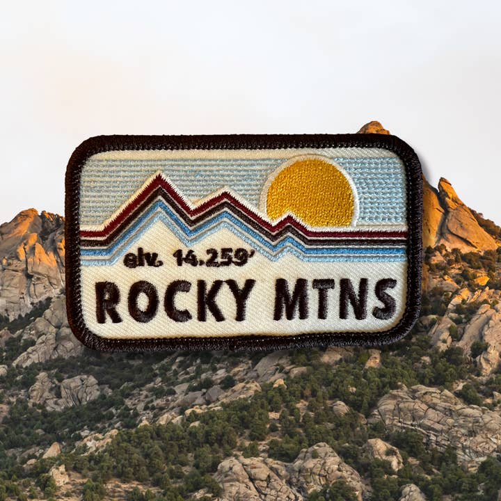 Rocky Mountains Elevation stick-on patch for wholesale by Outpatch