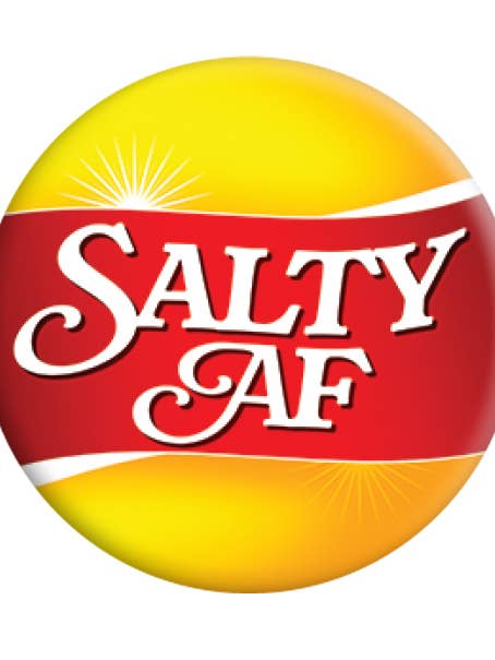 Salty AF Badge for wholesale by Grindstore