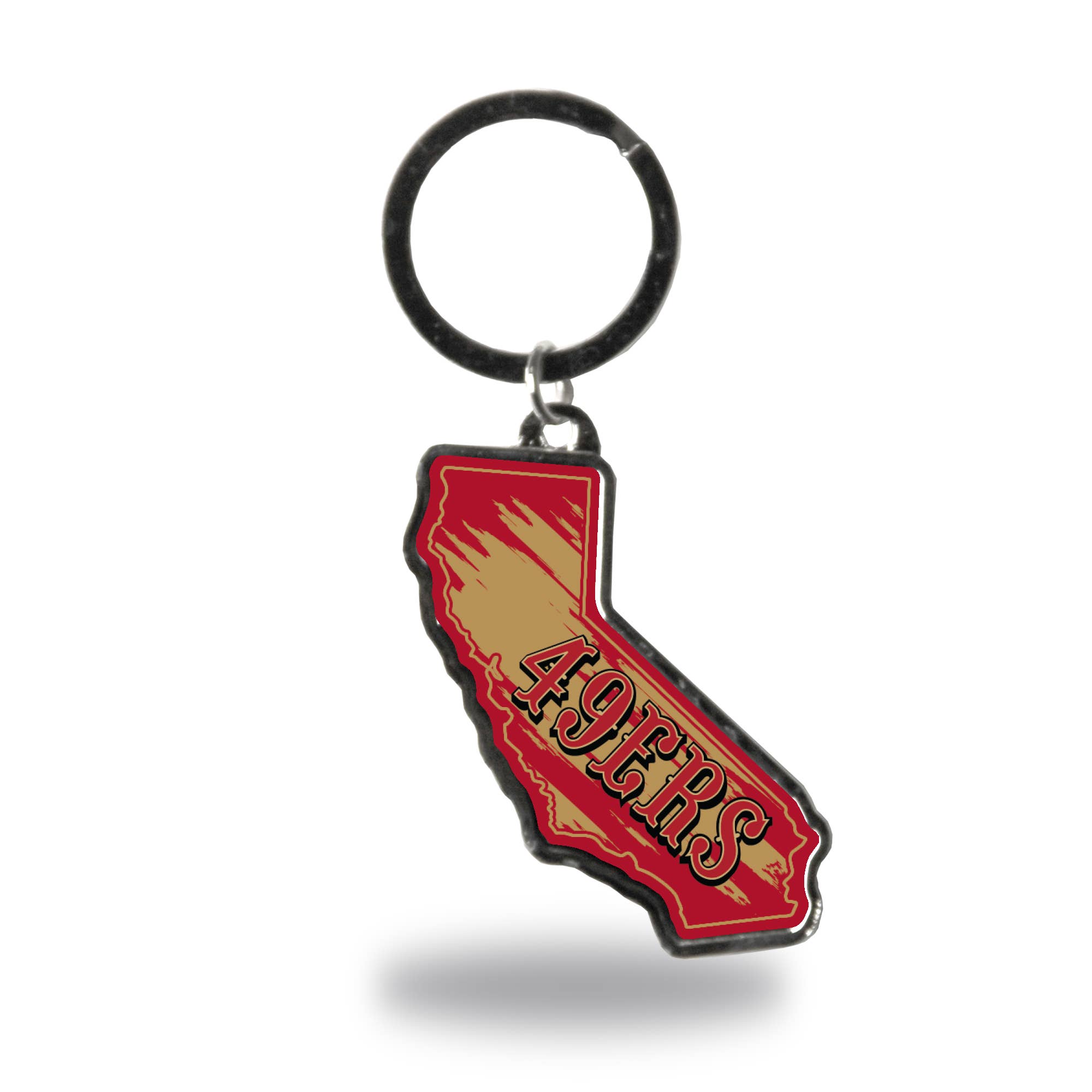 Rico Industries - Wholesale Keychain - Unisex - San Francisco 49ers State Shape Keychain0